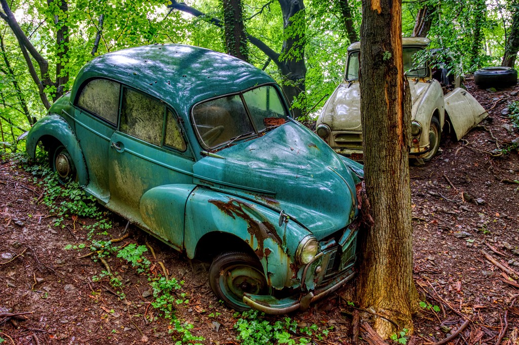 HDR Auto Skulpturen Park museum Neandertal oldtimer urbex decay abandoned derelict abandonne Michael Fröhlich froehlich Duitsland deutschland kunst art